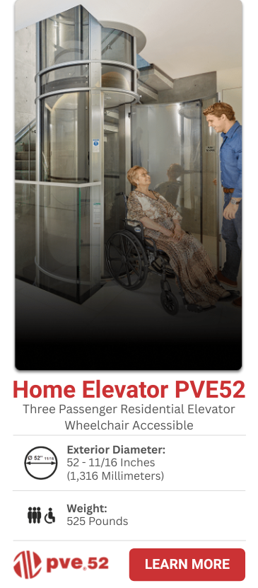 PVE52 Three Passenger Home Elevator Canada